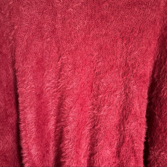 NWOT Ava & Viv Red Fuzzy Sweater - Picture 2 of 8